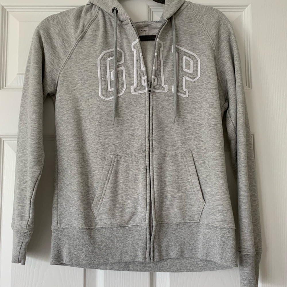 GAP gray zip up